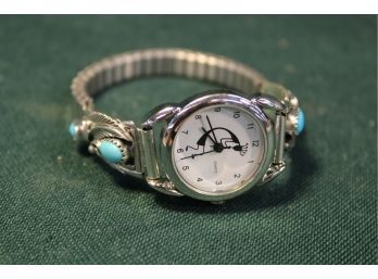Watch With Turquoise & Sterling, Signed RB   (182)