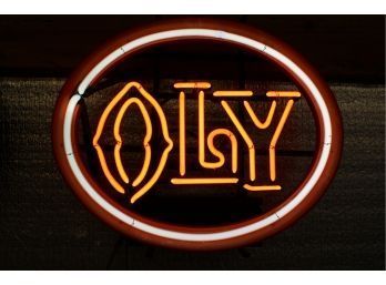 Neon 2 Color Oly Beer  Sign, 19'x 15'H   (263)