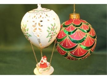 Vintage Porcelain Lenox And Glass Ornaments  (5)