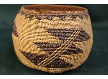 Antique Hupa Woven Bowl, 5'D  (126)