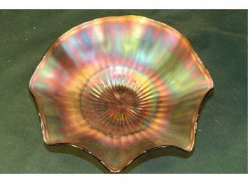 Antique 8' Marigold Carnival Glass Bowl   (55)