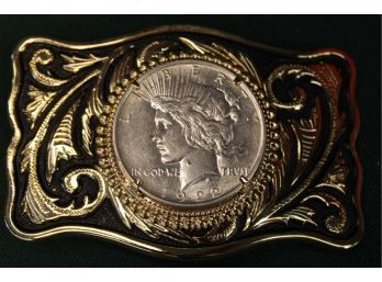 1922 Peace Silver Dollar  Belt Buckle   (352)