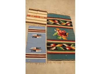 3 Ethnic Weavings, Norwegian And Mexican 18'17, 29x 14, & 46x 25  (135)