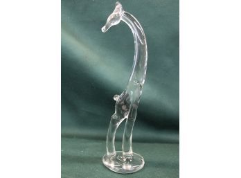 Vintage Unsigned Heisey Glass Giraffe, 11'H    (266)
