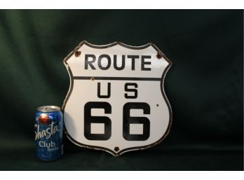 Antique Route 66 Porcelain Sign, 11'x 11' (104)