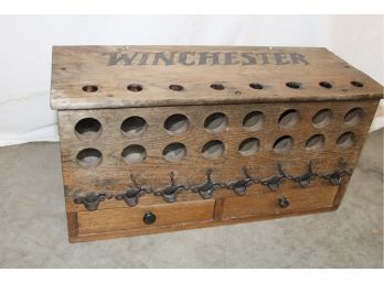 Rare Antique Winchester Shot Metering Cabinet, 25'x 10'x 12'  Ca 1879 (93)