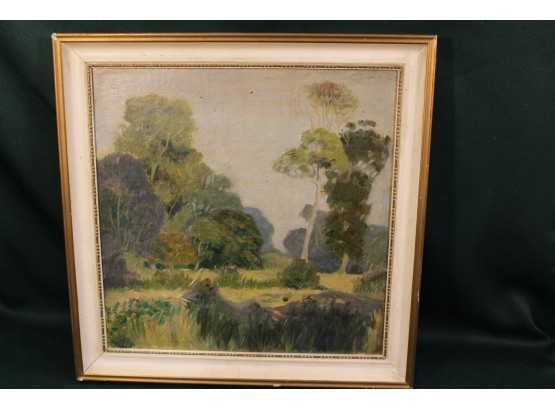 Antique Nicely Framed Impressionist Oil Painting On Board, Sgnd.  Roberson(?), 16.5'x 16.5'    (366)