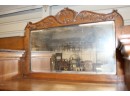 Antique American Oak Double Side By Side  Secretary W/3 Beveled Mirrors, 69'x 15'x 76'H  (177)