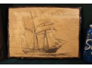 2 Decoupage Sailboat Pictures On Wood, 9'x 15' & 10'x 8' (2)