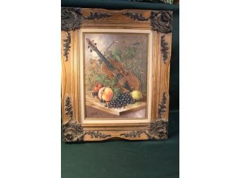 Ornate Framed Still Life  Painting On Canvas, Signed, 20'x 24'  (108)