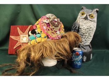 Jeweled Headdress, Weighted Yard Owl, More  (124)