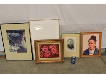 5 Framed Pictures - Oil On Board, Photos, Prints  (129)