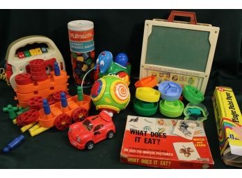 Vintage Children's Toys - Tupperware, Fisher Price, Playdoh Shape Cutters, More   (25)