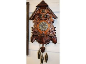 Ornate Quartz Chalet  Cuckoo Clock, Co. ,15' X24', The Time Co, Battery Operated  (355)
