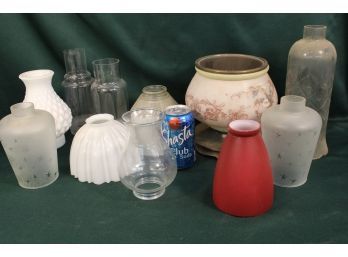 Antique & Vintage  Lamp Parts: Font, Lamp Shades And Chimneys  (367)