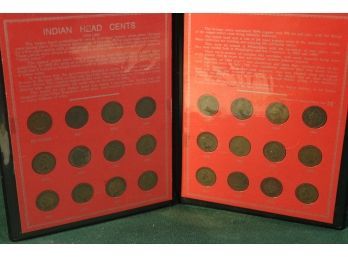 24 Indian Head Cents 1887-1901 In Book  (49)