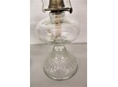 2 Antique Glass Oil Lamps With Burners And Only One Wick  (350)