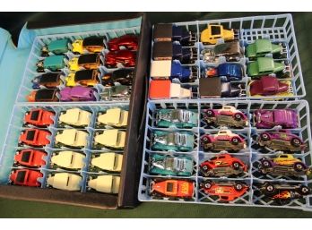 47 Toy Vehicles - Hot Wheels, & Matchbox In Case  (113)