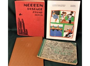 2 Old Stamp Albums, 1930 & 1933 With 1980 Stamp & Stationary(unopened), More (120)