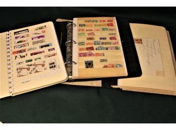 3 Stamp Stock Books W/stamps & Envelopes  (121)
