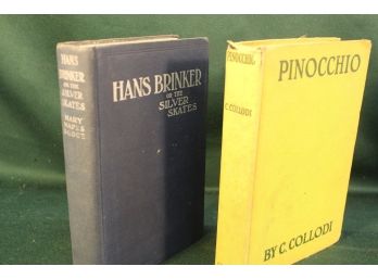 2 Old Books - 'Pinocchio' By C. Collodi 1939 & 'Hans Brinker, Mary Mapes Dodge  (95)