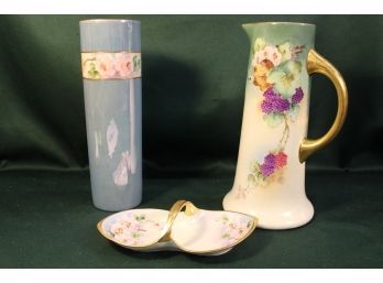 Antique Limoges & Austria Hand Painted By Vera Henchbarger, 1945 & '46(115)