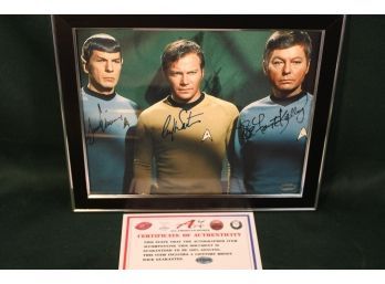 8'x 10' Framed Photo Signed Star Trek Cast  (52)