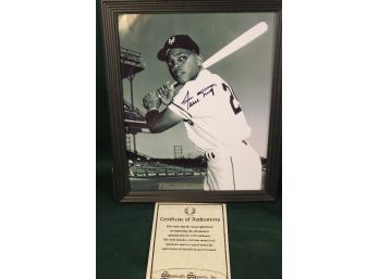 8' X10' Framed Willie Mays Signed Photo   (54)