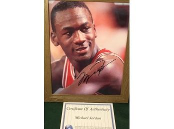 8' X10' Framed Michael Jordan Signed Photo    (59)
