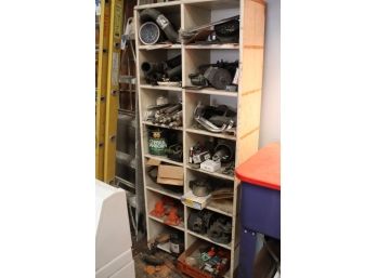 Assorted Automotive Parts & Hardware In Cabinet - 27'x 12'x 65'H  (136)
