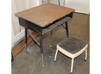 Child's Desk And Step Stool  (187)