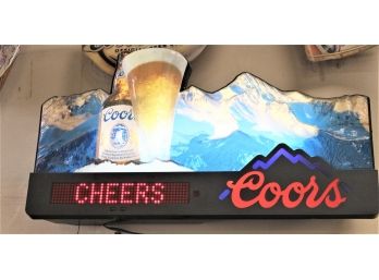 Animated Lighted Coors Sign, 33'x 19'H  (188)