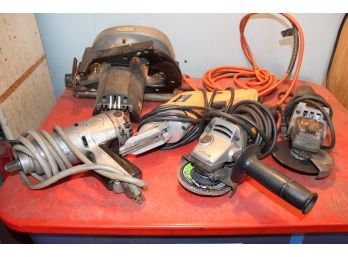 5 Electric Power Tools - Saw, 2 Sanders, Drill, Power Cutter  (199)