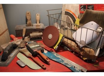 Assorted Painting, Sanding & Cement Tools  (210)