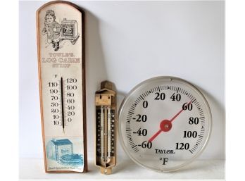 4 Thermometers - One Towle's Log Cabin Maple Syrup, (one Not Shown)  (33)