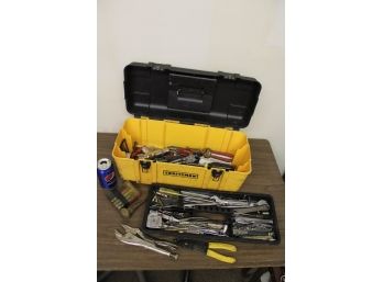 Crasftsman Tool Box With Assorted Tools, 19'x 8'x 9'H  (84)