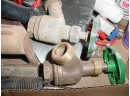 Assorted Hand Tools, PVC Glue, Brass Valves, Garden  (1072)