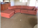 Upholstered 3 Sectional Couch With Ottoman  (1099)