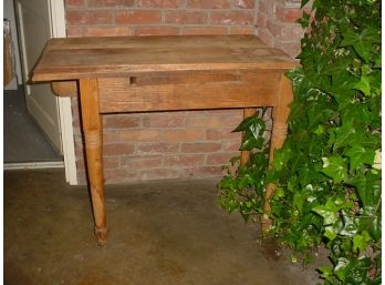 Pine Rectangular Drop Leaf Table, Ca. 1900, As Is, 37'x 41'x 32'H