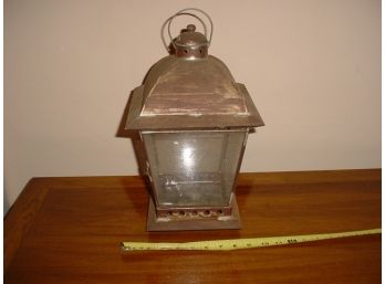 Hanging Tin Candle Lantern, Ca. 1920  (1040)