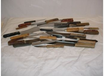 Lot Of 30 Assorted Knives, Cleavers And More  (1315)