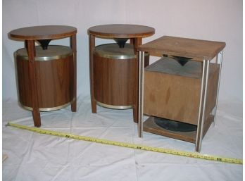 2 Round 12'D X 16'H Speakers And One 11'x 15' Square Speaker   (1367)