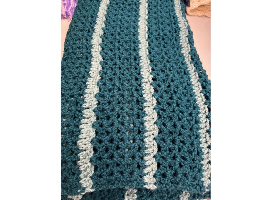 Green And Teal Lap Afghan