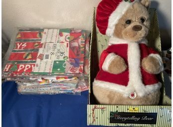 Story Telling Bear And Gift Wrap