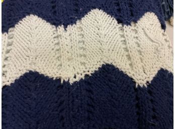 Blue And White Lap Afghan