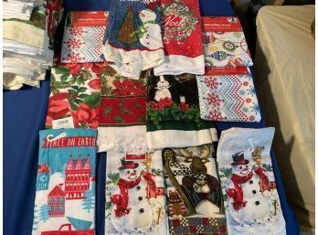 12 Assorted Christmas Towels
