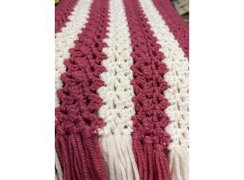 Pink And White Lap Afghan