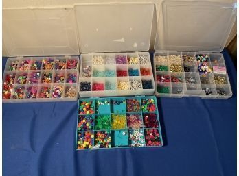 4 Boxes Of Craft Beads