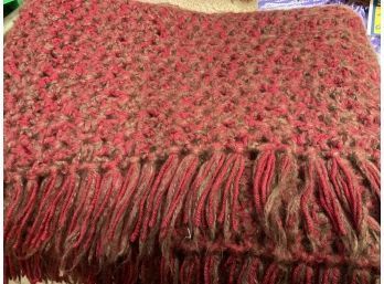Red And Brown Large Lap Afghan