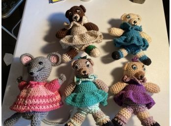 Crochet Bears And 2 Mice